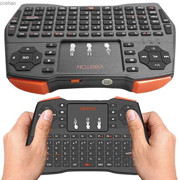 Claviers i8 plus 2,4g Wireless Keyboard Fly Air Mouse Touch Papa d'Espagne Portugal Bluetooth Air Mouse Remote Touch Pad pour Android TV Boxl2404