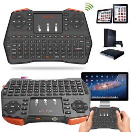 Teclados i8 plus mini 2.4g teclado inalámbrico Fly Air Mouse Touchpad para TV PS Englis