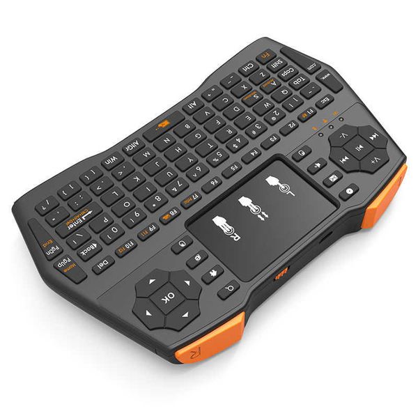 Claviers i8 Plus Mini clavier sans fil rétro-éclairé 2,4 GHz avec pavé tactile Anglais Russe Air Mouse Télécommande pour Android TV Box PC G230525