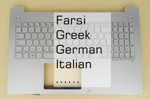 Claviers italien it grec allemand Farsi clavier Palmrest Case pour ASUS N550 N550J N550JA N550JK N550JV N550JX N550L N550LF Q550LF Backlit
