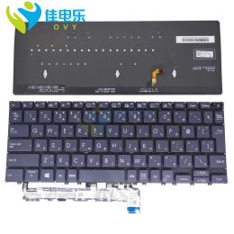 Claviers japonais Ru Russian Backlight Keyboard pour ASUS Expertbook B9 B9450 B9450FA Remplacement des claviers pour ordinateur portable 0knx01620jp00