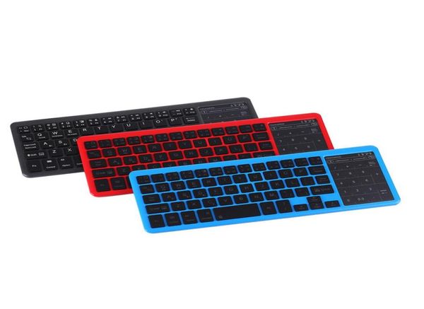 Teclados Jelly Comb teclado Bluetooth retroiluminado teclado inalámbrico recargable con panel táctil numérico para tableta Android portátil P5076945