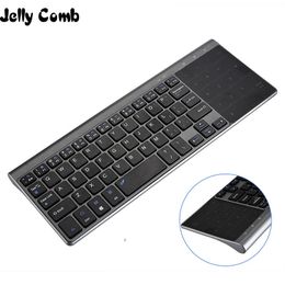 Teclados Jelly Comb Wireless con Touchpad numérico para Notebook PC Smart TV YR Thin USB Mini Español Ruso 221027