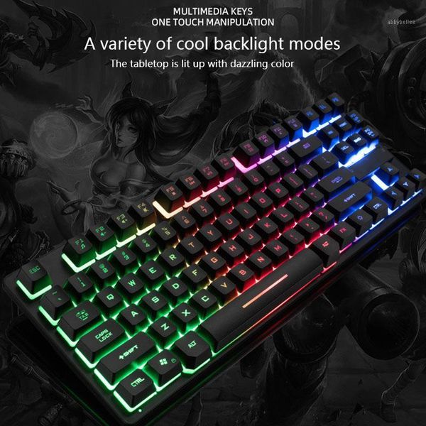 Claviers K16 Hover Key Cap 87 Touches Bleu Switch Gaming Pour Tablette De Bureau Multimédia Clavier Étanche Dropship1