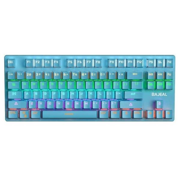 Teclados K300 Teclado mecánico Oficina de negocios E-Sports Juego Glow 87 Tecla Eje verde Cableado Entrega de caída Computadoras Redes Ratones OTQ3S