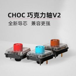 Claviers Kailh Choc V2 Interrupteur à profil bas 1353 Chocolate V2 Commutateurs de clavier mécaniques personnalisés Clicky Tactile RGB Blue brun rouge