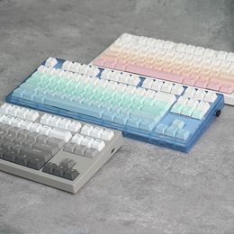 Toetsenborden kailh pbt keycaps gradient blauw roze grijs 6color spuitgieten 132Keys