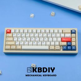 Teclados KBDiy GMK Soymilk Keycap 135 teclas PBT Japonés Coreano Keycap ISO Enter Cherry Profile para GMK67 K500 Teclado mecánico para juegos 231025