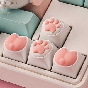 Claviers claviers 3D capuchon de touche souple en Silicone souple en forme de patte de chat pour claviers mécaniques à Structure MX YQ240123