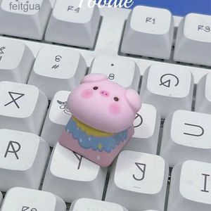 Claviers Claviers créatif mignon rose cochon Keycap OEM haute croix axe universel couleur Base jeu mécanique clavier Keycap YQ240123