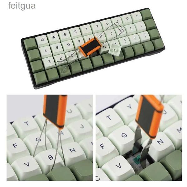 Teclados Teclados Extractor de teclas Herramienta de eliminación de removedores de teclas de metal para teclado mecánico para quitar teclas de teclado de fijación YQ240123