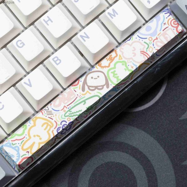 Claviers Claviers Nouveauté allover colorant subbed Keycaps Little Bunny Panda Rabbit Tiger 6.25U barre d'espace pbt pour clavier mécanique profil cerise YQ240123