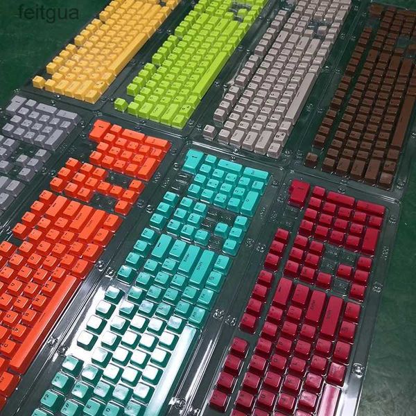 Teclados Teclados Precio especial 104 teclas OEM teclas PBT altas colores coloridos a juego sobremoldeado opaco se pueden personalizar YQ240123