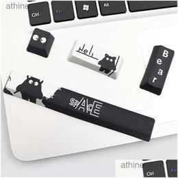 Claviers Keycaps 4 pièces ensemble personnalisé Keycap PBT 6.25U barre d'espace Esc entrer Yq240123 livraison directe ordinateurs réseau souris entrées Otckb