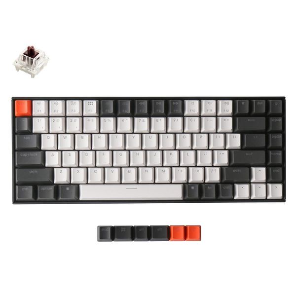 Claviers Keychron K2 AXH Bluetooth clavier mécanique sans fil 84 touches commutateur échangeable Gateron blanc LED rétro-éclairé 221027