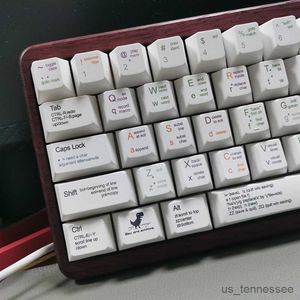 Toetsenborden Toetsen Cherry Profiel Programmeur Stijl Minimalistische Witte Keycap Voor Schakelaar Toetsenbord Aangepast