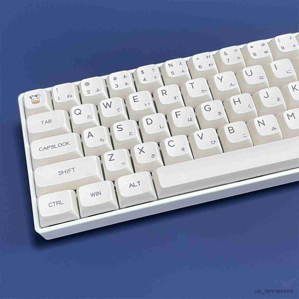 Claviers Touches Milk Theme Key Caps Profile Minimalist White For Switch Keyboard