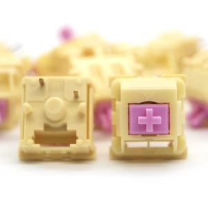 Claviers KTT Mallo Pink Switch Tactile 5pin 55G pour le clavier mécanique pour GK61 GK64 GH60 RK61 RK878 Clavier rétro-éclairé personnalisé pour Gamer