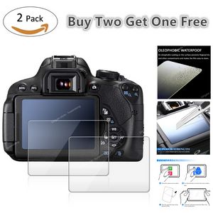 [2-Pack] Tempered Glass Screen Protector for Canon EOS R100 R50 R10 R8 R7 R RP 250D 4000D 2000D 90D 80D 850D M50 R6 6D Mark II T8i T7 SL3