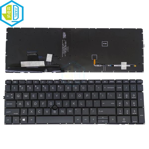 Teclados la computadora portátil retroceso RU US UK ESPAÑA ESPAÑA PARA HP ZBOOK Firefly 15 G8 15 G7 M07491001 L89916001 071 Tecillos de pista Packlight Flight