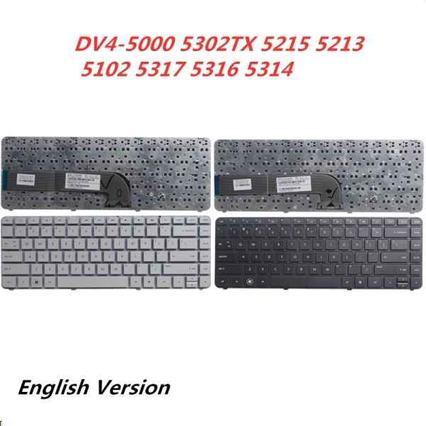 Teclados portátiles para laptop en inglés para HP DV45000 5302TX 5215 5213 5102 5317 5316 5314 Teclado de diseño de reemplazo de cuaderno Teclado