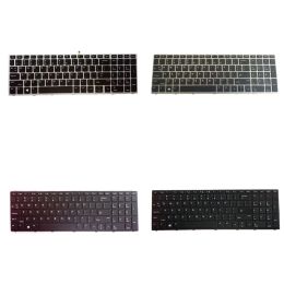 Teclados laptop Keyboard US para HP Probook 455 G5 470 G5 450 G5 Marco plateado y retroiluminación