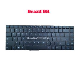 Clavier clavier pour ordinateur portable Clavier pour le cavalier pour ezbook s5 14 'Brazil Br vide 2 broches avec bouton d'alimentation nouveau