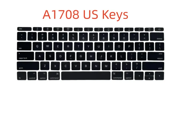 Keyboards ordinateur portable US UK SP GR FR FR A1708 Keys Keycaps pour MacBook Pro Retina 13 