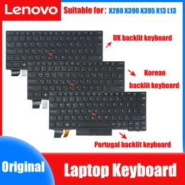 Toetsenboards Lenovo ThinkPad X280 A285Keyboard X390 X395 X13 L13 Oorspronkelijke notebook Keyboard UK Portugal Korea 01YP160 01YP040
