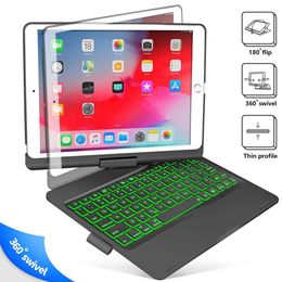 Claviers Clavier Magic Clavier pour iPad 5th 6th Gen 2018 Pro 9.7 Rotation Wireless Bluetooth Keyboard Couvercle pivotant pour iPad Air1 2 Teclado