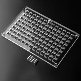 Claviers interrupteur de clavier mécanique Plaque en acrylique avec support en métal pour Cherry TTC Kailh Gateron 9,5 mm Butter de test acrylique
