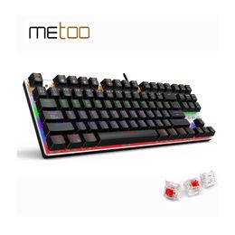 Toetsenborden metoo gaming mechanisch toetsenbord 87/104 sleutels rode schakelaar gaming Russisch toetsenbord voor laptop pc voor speciale gamers T230215