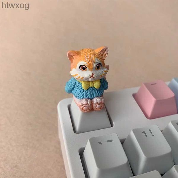 Teclados MiFuny Cute Cat Dog Pig Keycaps DIY Keyboard Cap OEM Perfil Cartoon Anime Key Caps para teclado mecánico Regalos YQ240123