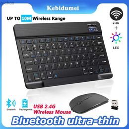 Teclados Mini Bluetooth Wireless Keyboard and Mouse Conjunto de la tableta de teléfono móvil recargable Teclado inglés adecuado para Android IOS Windows XP CAPATOPSL2404