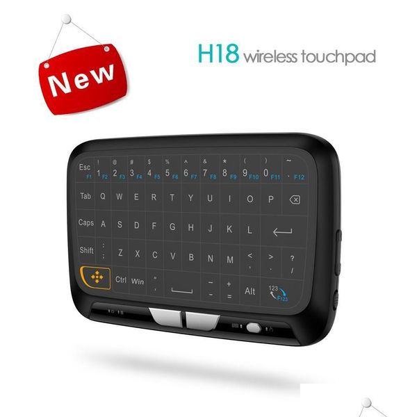 Teclados Mini H18 Teclado inalámbrico multifuncional 2.4G Portátil con mouse Toucad para Windows Android Smart TV Linux Drop Delivery C Dhamn