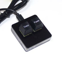 Toetsenborden mini sneltoetsenbord ctrlc ctrlv copy plak mechanische schakelaar diy programmeerbare osu 2 sleutels toetsenbord zwarte witte kleur