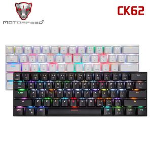 Claviers MOTOSPEED CK61 CK62 Russe Anglais Clavier Mécanique RVB Rétroéclairage Anti-Ghosting Clavier de Jeu Pour Teclado Jeu Ordinateur T230215