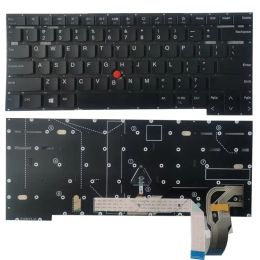 Toetsenboards Nieuw verlichte Amerikaanse toetsenbord voor Lenovo ThinkPad T14S Gen 2 P1 Gen4 X1 Extreme Gen4 Engels zwart