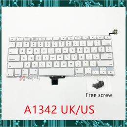 Claviers neufs pour Apple MacBook 13 "A1342 Remplacement du clavier avec Vis US UK White MC207 MC207 MC516 2009 2010