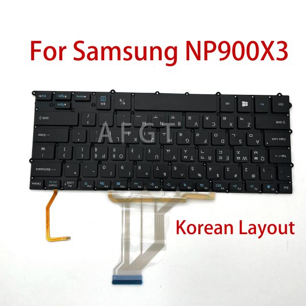 Teclados Nuevos para Samsung NP900X33C NP900X3D NP900X3E NP900X3F NP900X3G NP900X3K Reemplazo del teclado Corea probado bien