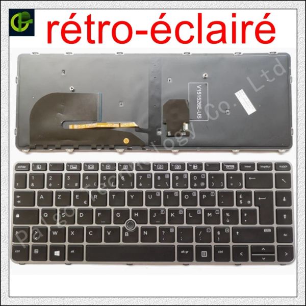 Claviers Nouveaux clavier Azerty Backlit français pour HP EliteBook 840 G3 745 G3 745 G4 840 G4 848 G4 836308051 821177051 NSKCY2BV FR