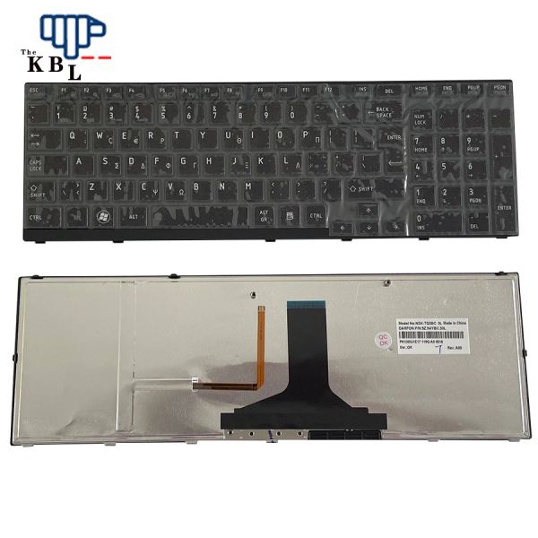 Teclados Nuevo lenguaje de Grecia para Toshiba Satellite P755 P770 P775 P750 P750D Teclado portátil retroiluminado NSKTQ3B 48PE533