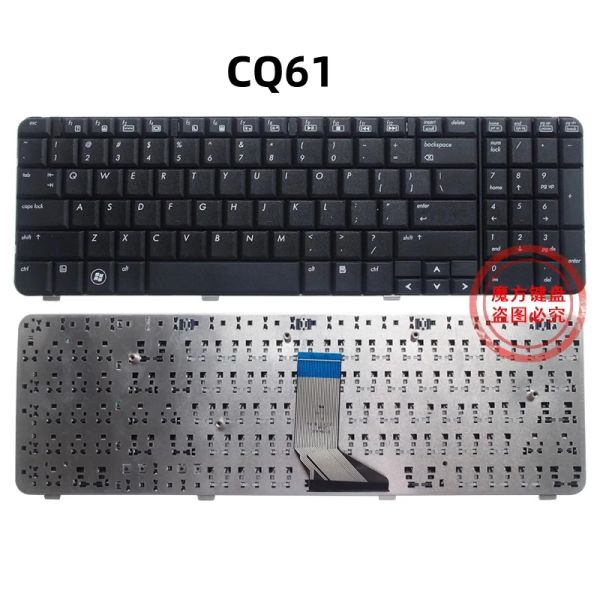 Claviers Nouvel ordinateur portable Clavier de mise en page russe anglais pour HP CQ61205TU 207TX 208TX 222TX