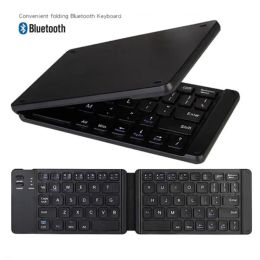 Toetsenboards Nieuwe mini Bluetooth Wireless toetsenbord draagbaar ultrathin vouwtoetsenbord voor mobiele telefoon tablet computer universeel met touchpad