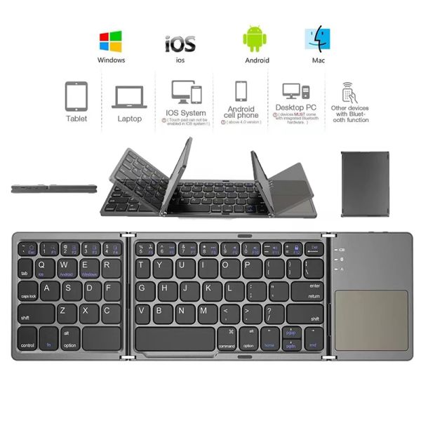 Teclados nuevos Teclado Teclado Bluetooth Compatible Teclado para iPad Android Windows IOS TEBLETA TEBLET TELECHO INREA