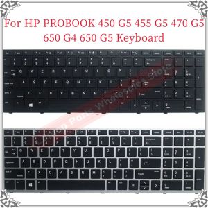 Teclados Nuevo original para HP Probook 450 G5 455 G5 470 G5 650 G4 650 G5 Teclado portátil US con teclado de retroiluminación
