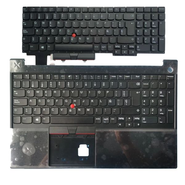 Teclados nuevos teclado español para Lenovo ThinkPad E15 Gen 2 (Tipo 20T8 20T9 20TD 20TE) SP con cubierta superior Palmrest Negro