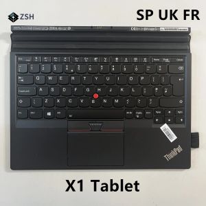 Toetsenboards Nieuwe ThinkPad X1 Tablet 1e 2e gen 2016 2017 20GH 20GG Thin Keyboard TP00082K1 Spanje/VK/Frans toetsenbord met achtergrondverlichting