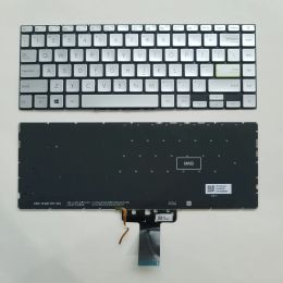 Claviers Nouveau clavier rétro-éclairé américain pour Asus Vivobook S14 S433 X421 M433 S433EA S433EQ S433FL S433FA S433JA Black / Silver