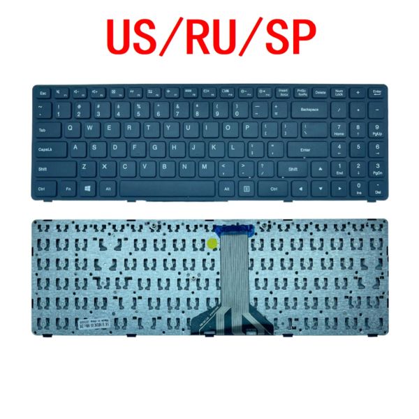 Claviers New US Russe Russian Spanish Oploper Clavier pour Lenovo IdeaPad B5050 10015 10015ibd Notebook PC Remplacement